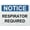 Warning Sign 4, variant on Metal Hanging Plate Horizontal RESPIRATOR REQUIRED, Waterproof, Fade and Scratch Resistant, safety signs, equipment Warning signs, etc - NOTICE SIGN Style 20x30cm