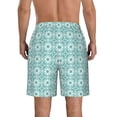 thumbnail image 3 of Yiaed Blue Print Print Men's Swim Trunks with Lining Quick Dry Sports Shorts Beach Shorts Boardshorts-Large, 3 of 5