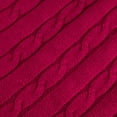 thumbnail image 5 of PiccoCasa Cotton Knitted Blanket Throw Blanket for Couch, Bed, Sofa, Travel, Rose Red 60" x 78", 5 of 8