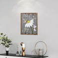 thumbnail image 3 of Daisy Wall Art Farmhouse Floral Pictures Wall Decor Butterfly Daisy Canvas Painting Rusitc Country Flower Framed Artwork for Bathroom Living Room Bedroom 12"x16", 3 of 6