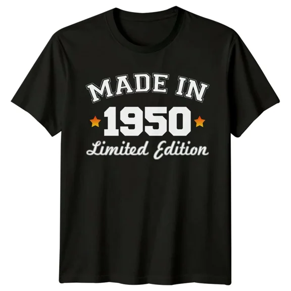 Made In 1950 Mens T Shirt 75th Birthday Gift Vintage Limited Edition