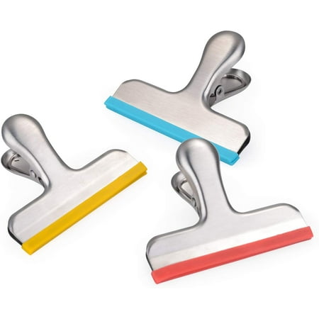 

FACI 12 Pack Chip Bag Clips Covered with Silicone - NO More Sharp Edges - Color Coded with 3 Different Colors Perfect for Food Bags - Air Tight Seal Heavy Duty