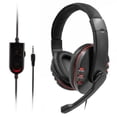 thumbnail image 1 of sweethay Auriculares para juegos Auriculares con cable de 3,5 mm PC Consola de juegos Control de cable Micrófono Auricular para computadora para PC Cables de audio/vídeo Rojo, 1 of 8