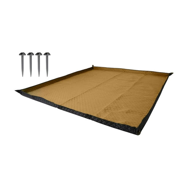 Manta de picnic impermeable de 78,7 x 78,7 pulgadas para tienda de campaña, portátil, para acampar Caqui