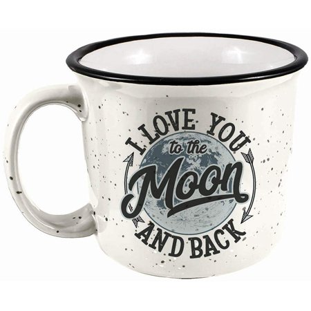 Spoontiques 21520 Moon and Back Camper Mug 14 ounces White