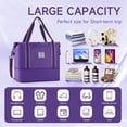 thumbnail image 3 of Bolso de viaje impermeable WALNEW Weekender morado, 3 of 8