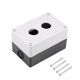 thumbnail image 1 of Caja de control de interruptor de botón pulsador 22mm 2 agujeros para botones blanca y negra 1pcs, 1 of 4