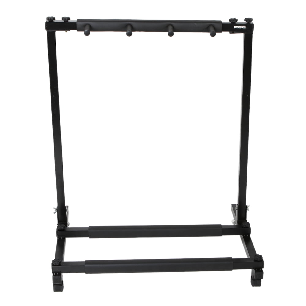 Triple Guitar Stand Folding 3 Guitar Holder Rack for Acoustic Electric Bass Guitars Heavy Duty Portable Floor Stand Home Studio Storage Practice Space Gig Performance Space Saving Folding Design