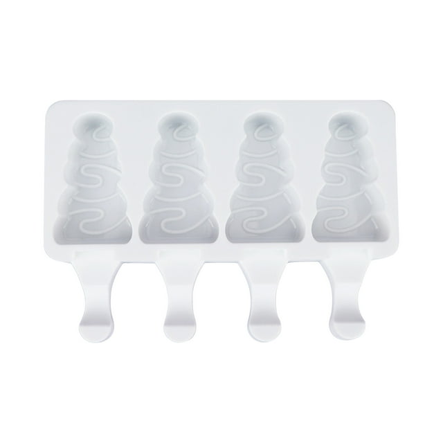 Ice Cream Molds Popsicle Silicone Diy 4 Homemade Ice Cream Chocolate Candy Silicone with 20 Wooden Sticks So Delicious Ice Cream Bars Ice Cream Popsicle Molds Wooden Ice Cream Set