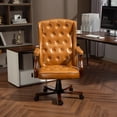 thumbnail image 7 of AVAWING Ergonomic Executive Office Chair, Vintage Faux Leather Swivel Work Chair, Brown, 7 of 7