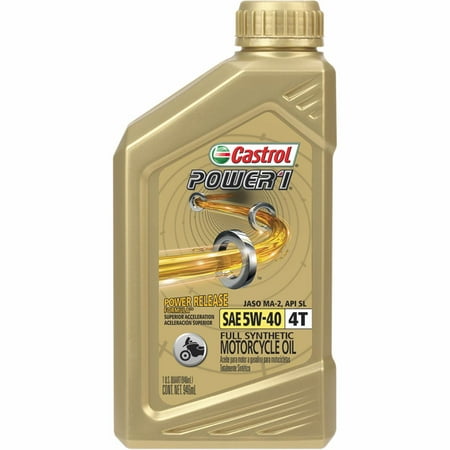 - Castrol 06113 / 15B613 Power 1 Racing 4T Motorcycle Oil - 5W40 - 1qt.