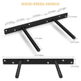 thumbnail image 2 of TOOLTOO Floating Shelf Bracket Concealed Metal Shelf Bracket Invisible Shelf Support with 12 Screws & 12 Anchors, 2 Pcs, 2 of 7