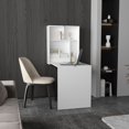 thumbnail image 1 of Kaplar 33 Wide x 23 Deep folding Table with Four Shelves, Floating Table, Retractable Table, Floating Desk, Ironing Table White, 1 of 1
