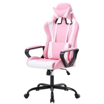 PayLessHere Ergonomic Pu Desk Chair ,Racing Gaming Chair,Lumbar Support for Back Pain Adults,Pink