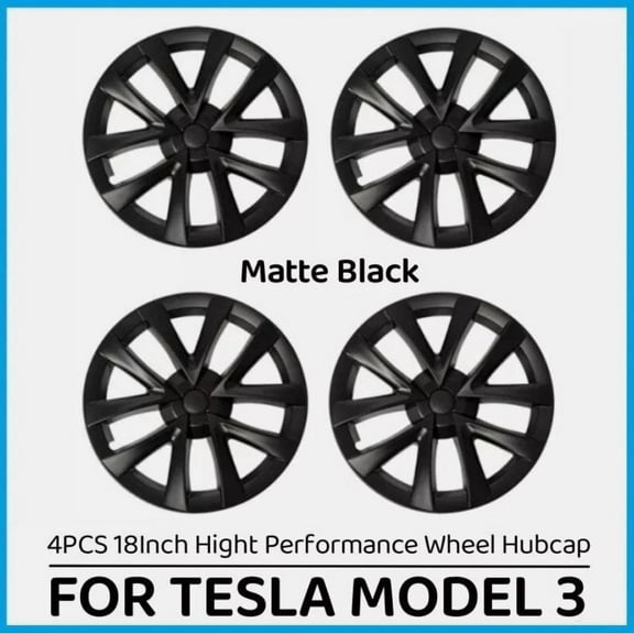 Wheel Cover for Tesla Model 3 (2018-2023) 18 Inch Blade Style Replacement Hub Caps 4PCS Full Rim Hubcaps for Car Accessories