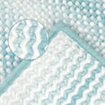thumbnail image 4 of Unique Bargains Chenille Bathroom Rug Absorbent Non-Slip Striped Plush Shaggy Bath Rugs Lake Green 16" x 24", 4 of 6