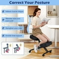 thumbnail image 5 of Topbuy Height Adjustable Kneeling Chair Posture Correction Stool with Angled Seat to Relieve Pain, 5 of 9