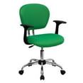 thumbnail image 1 of Mid-Back Bright Green Mesh Padded Swivel Task Chair with Chrome Base and Arms, 1 of 7
