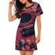thumbnail image 2 of Fotbe Romantic Heart Guitar Bata de Dormir para Mujer con Estampado, Camisón de Algodón de Manga Corta, Ropa de Dormir Casual, 2 of 6