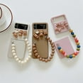 thumbnail image 2 of Cute Bear Case Compatible With Samsung Galaxy Z Flip 4, Hard Pc Protective Cover With Bracelet, 2 of 5