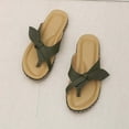 thumbnail image 4 of BLTIBY 2025 Flip Flops for Women with Arch Support Orthopedic Sandals Comfortable Walking Thong Sandal Wedge Casual Ring Toe Slippers Slip On Summer Beach Shoes Army Green 37, 4 of 7