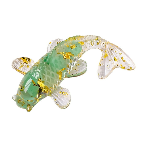 Decoraciones de Cristal para el Hogar,Forma de Peces de Pegamento de Grava de Cristal Natural para Decoración de Coches,Artesanía Exquisita con Uso Multifuncional,Cristales para Coches,,