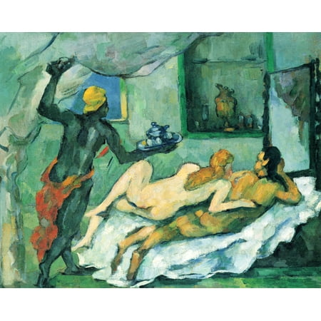 Rum Punch - Framed Art for Your Wall Cézanne, Paul - Afternoon in Naples (The rum punch) 10 x 13 Frame