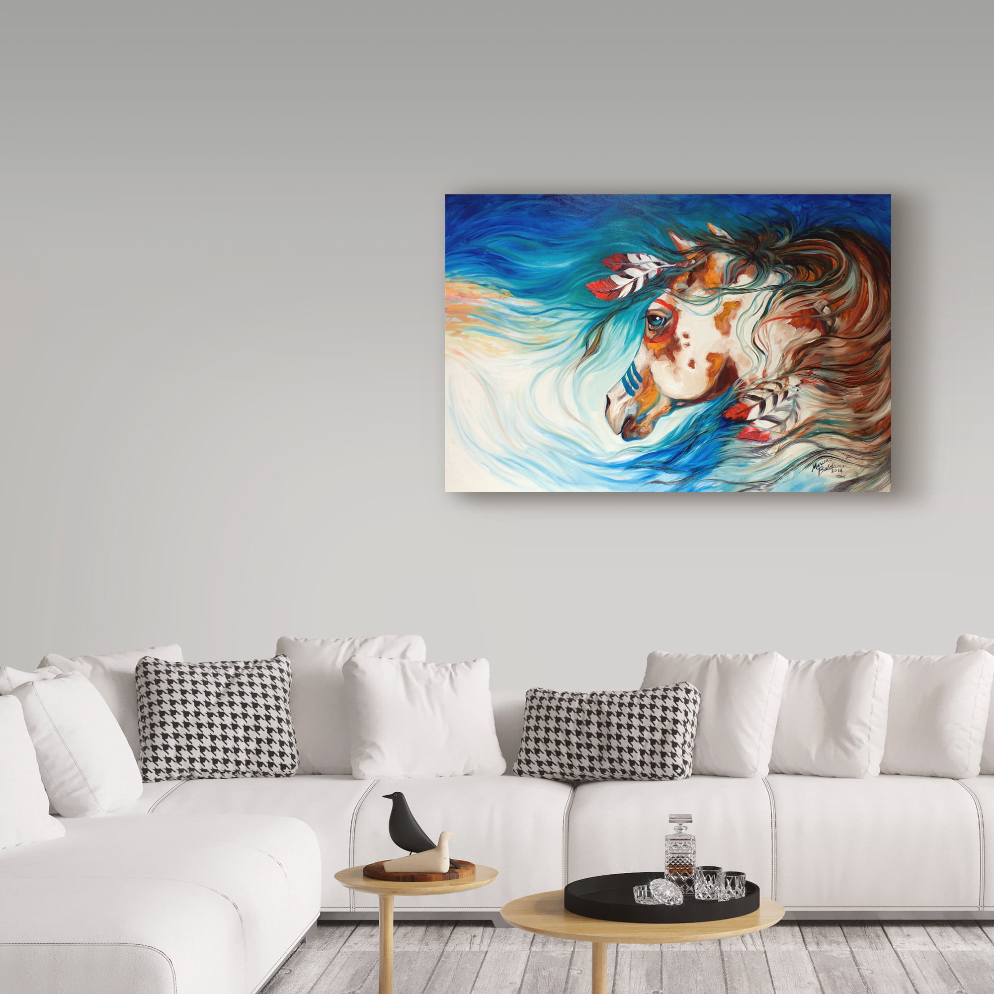 Marcia Baldwin 'The Drifter Indian War Horse' Canvas Art