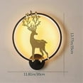 thumbnail image 3 of Nordic Elk wall lamp,bedside lamp in the bedroom modern minimalist creative LED lamp,Black,warm light, 3 of 5
