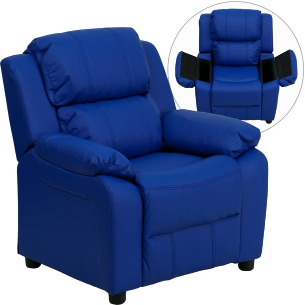 Flash Furniture Kids' Vinyl Recliner with Storage Arms, Multiple Colors ...