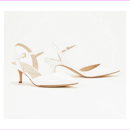 Marc Fisher Patent Pointy Toe Pumps- Caly White 8 M