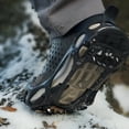 thumbnail image 3 of TELOLY 24 Teeth Stainless Steel Ice Walk Traction Cleats Crampons - Anti-Slip Shoe/Boot Footwear Snow Ice Spikes Traction Ice Cleats Grippers for Hiking, Climbing, Walking, Jogging (XL), 3 of 7