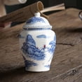 thumbnail image 7 of Porcelain Plum Blossom Ginger Jar with Lid, Decorative Ceramic Bud  , Centerpiece  Arrangement, Your Treasures Style A, 7 of 7