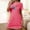 Hot Pink, variant on Sakmal Womens Moomoo Nightgowns Plus Size Comfy Nightshirt Butterfly Print Orange Short Sleeve Nightgowns