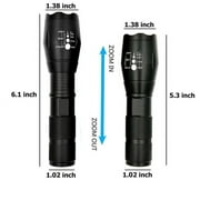 G1400 Military Tactical Flashlight 5 Modes Zoomable Adjustable Focus - Ultra Bright LED Tactical Flashlight - Full Kit (Black)