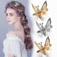 thumbnail image 3 of 10Pcs 3D Movable for Butterfly Shaped Hair Clips Metal Hollow Metallic Flying for Butterfly Barrettes Kit Hair Accessori, 3 of 9