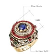 thumbnail image 7 of SmartBy Women Luxury Round Colorful Rhinestone Inlaid Finger Ring Party Jewelry Gift, 7 of 7