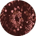 thumbnail image 1 of Ahgly Company Machine Washable Indoor Round Transitional Chocolate Brown Area Rugs, 8' Round, 1 of 7