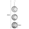 thumbnail image 5 of Dserhfy 3D Round Wind Spinner Bird Scare Decoration Outdoor Garden Yard Farm Hanging Reflective Metal Wind Chime Bird Deterrent Device Ornament, 5 of 7