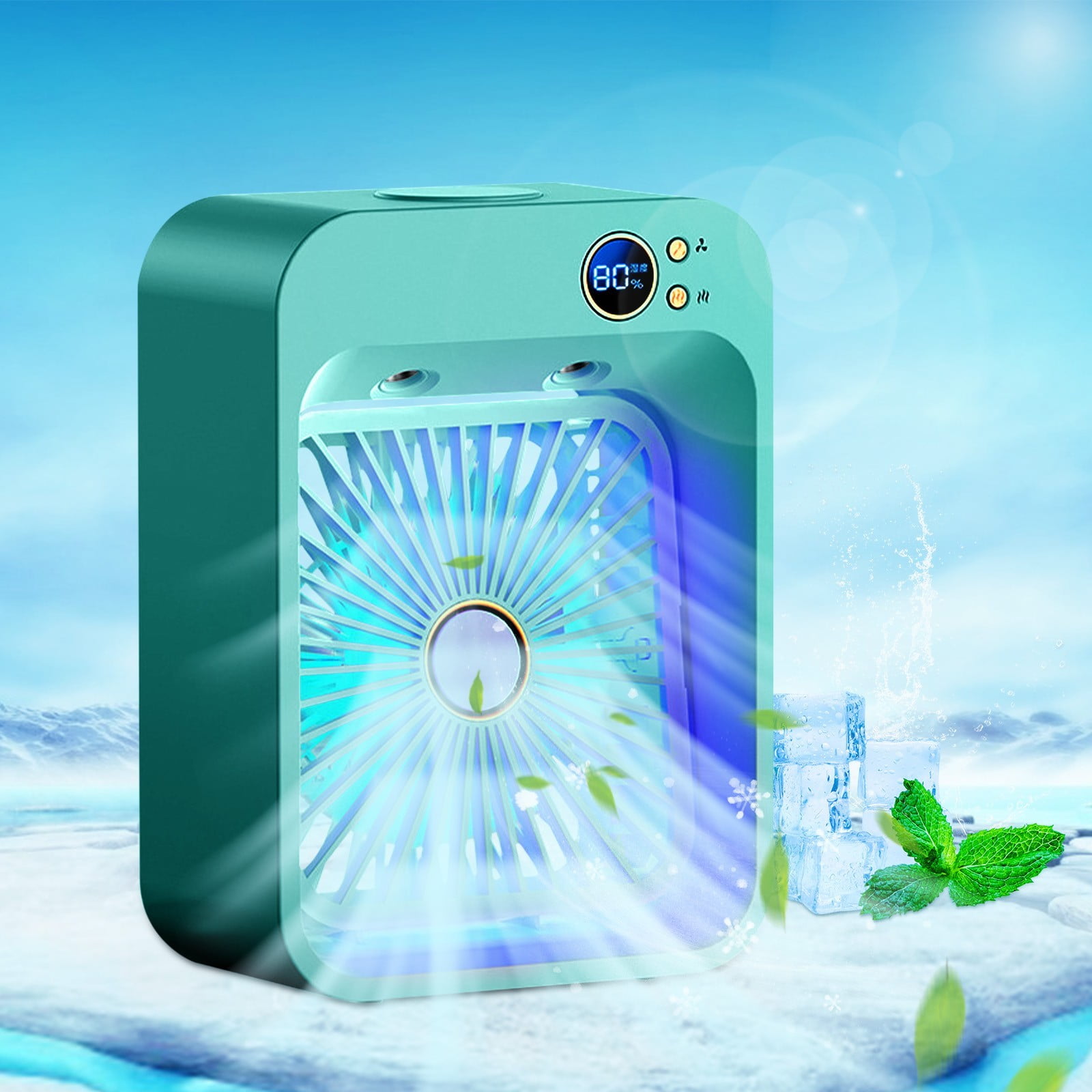 USB Mini Cooler Portable Car Air Conditioner Purifying Humidifying Personal Ac Coolings Fan Plug-in Version