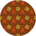 thumbnail image 1 of Ahgly Company Machine Washable Indoor Round Transitional Tomato Red Area Rugs, 8' Round, 1 of 7