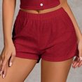 thumbnail image 5 of Erwazi Women Hollow Out Pajama Sets Spaghetti Strap Ruffle Tank Top Elastic Waist Shorts 2 Piece Loungewear Set, 5 of 5