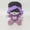 Uzi pajamas, variant on Purple Hair Robot Stuffed Plush Doll, Black Sleep Cap Casual Purple Outfit Mechanical Character Plush Toy, Soft Collectible Gift for Teens & Cartoon Fans
