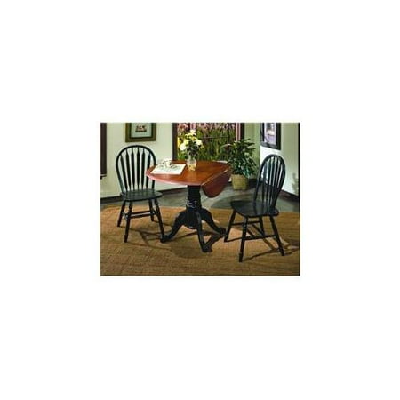 Sunset Trading Round Drop Leaf Dining Table In Antique Black With Sunset Trading Round Drop Leaf Dining Table In Antique Black With Cherry Finish Top Com