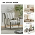 thumbnail image 4 of Wooden Upholstered Armchair Set of 2 Reading Accent Chair Nailhead Trim Wooden Legs Lounge Seat Home Living Room Grey, 4 of 6