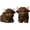 Dark Brown, variant on Highland Cow Decor,2Pcs Cute Scottish Highland Cow Gifts,Standing Sitting Poses Resin Figurine for Shelf Garden Table Home Decor Calf for Highland Cow Lovers(Orange)
