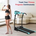 thumbnail image 5 of Redliro Folding Treadmill for Home Compact Electric Walking Machine LCD Display 2HP 220LBS, Blue, 5 of 7