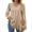 Khaki, variant on AXXD Black Basic Shirts for Women Summer 2024 Casual Sleeve Long Sleeves V-Neck Loose T-Shirt Blouse Tops