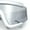Silver - Silver Mirror, variant on Thick Bubble Plastic Frame Oversize Shield Rectangular Sport Sunglasses White - Black