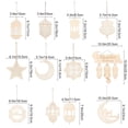 thumbnail image 3 of Islam Muslim Moon Wooden Ramadan Plaque Eid Craft Home Decorations Hanging Pendant 1, 3 of 8